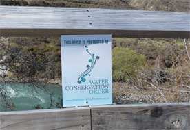 Outstanding rivers protection sign